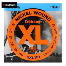 D'Addario EXL110 Electric Guitar Strings 10-46 Regular Light Nickel Wound Round