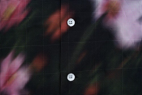 RAG & BONE Floral Black Shirt Regular Fit Printed Avery Short Sleeve Button-Up S - Picture 4 of 5