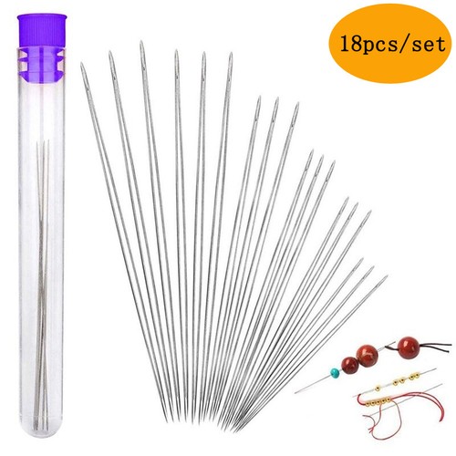 1Set Big Eye Beading Needles Easy Threading Tool for Bracelet Jewelry Making DIY - Picture 4 of 41