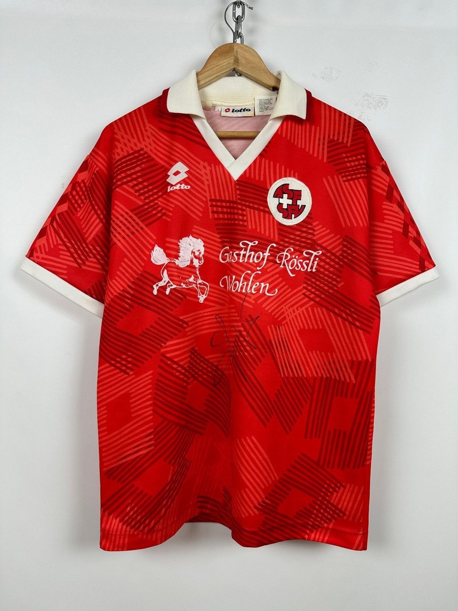 Men's 1998 Lotto Switzerland National Team Vintage Signed Jersey