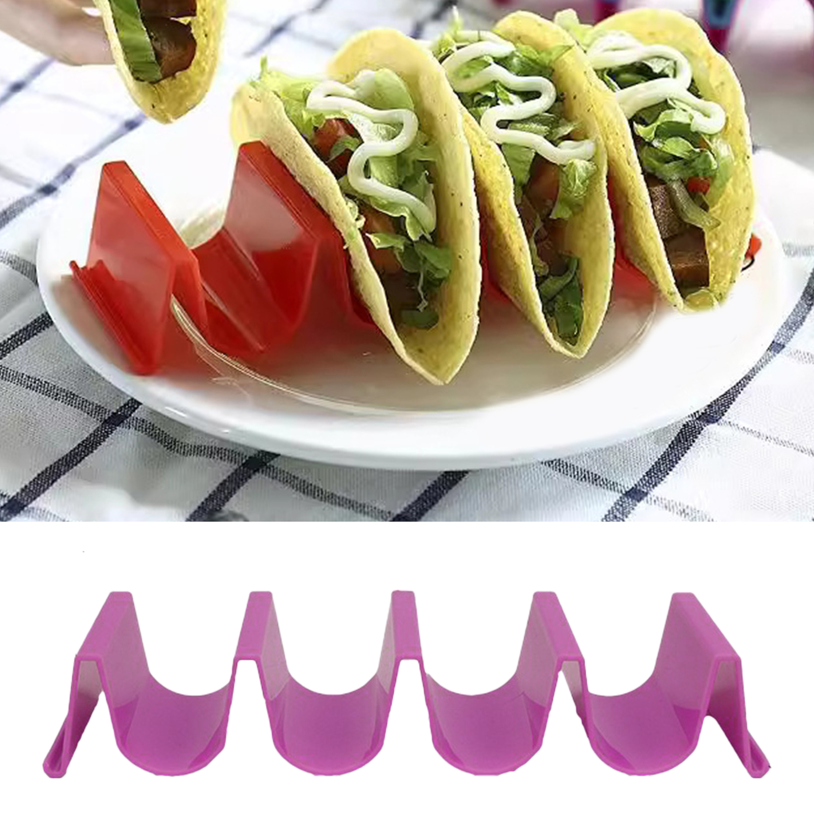 Taco-Halter, mexikanisches Essen, Wellenform, harter Ständer, Küchen-Kochwerkz