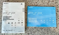 Sony PSP 1001 OEM Manual de instrucciones y guía de referencia rápida solamente