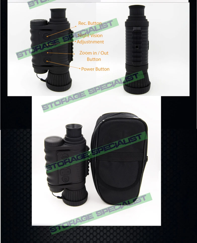 Night Vision Camera Monocular Digital 32GB Binoculars Security Recorder Optical - Image 4 of 4