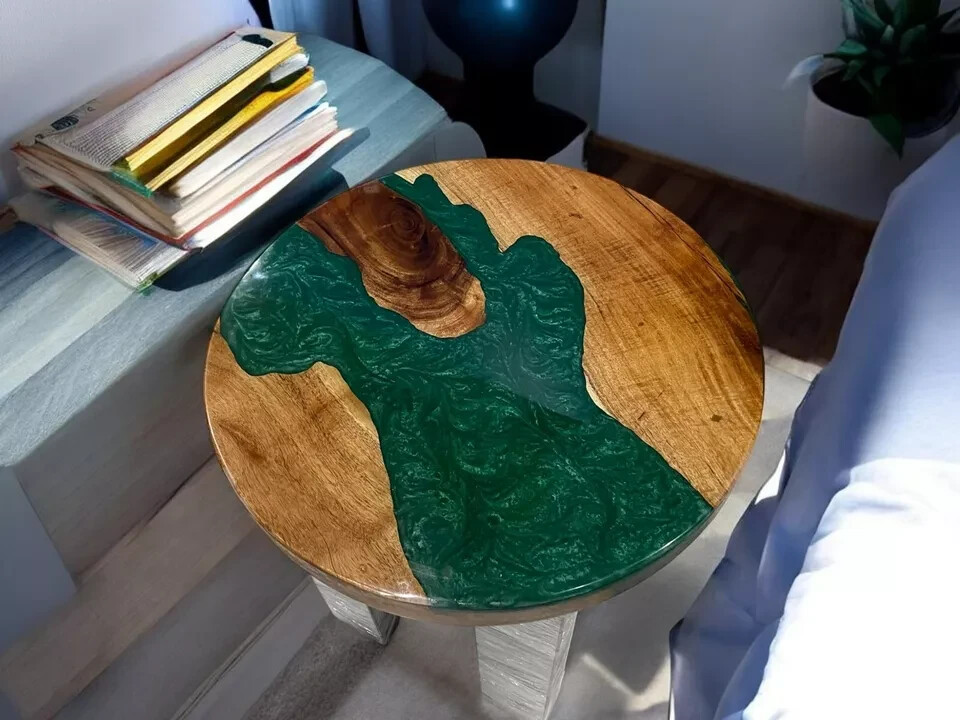 Epoxy Wood Table – Handcrafted River Coffee Table, Unique Modern Furniture decor-image