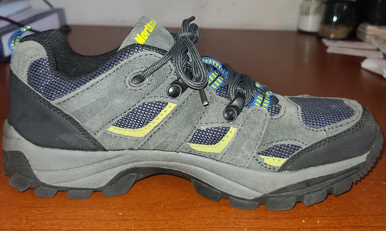 Northside Womens Size 7 Gray Black Suede Leather Hiking Sneakers