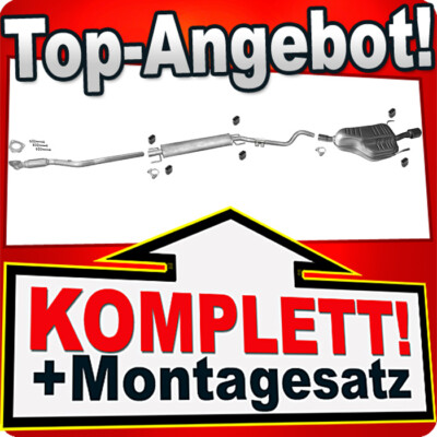 Auspuff für OPEL ASTRA H 1.8 125PS Schrägheck /GTC +Rohr mit CHROM Auspuffanlage
