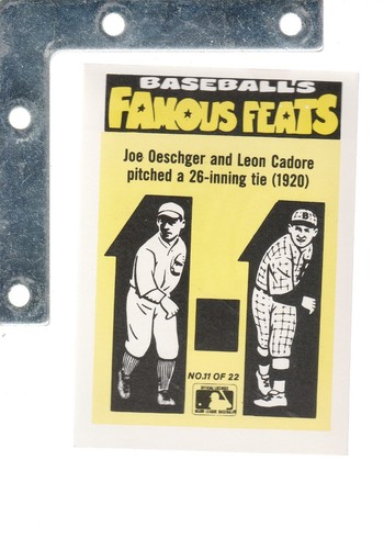 1986 Fleer Baseball's Famous Feats/w Sticker INSERT Pick From List Up To 35%OFF - Picture 43 of 84
