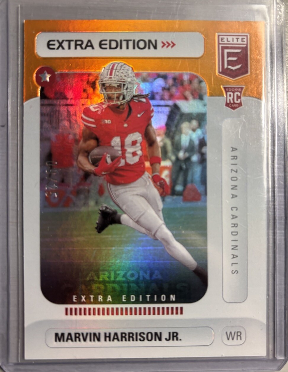 2024 Panini Elite Marvin Harrison Jr. Extra Edition Orange RC Rookie SP #d 9/25