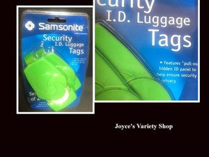 samsonite security id luggage tag