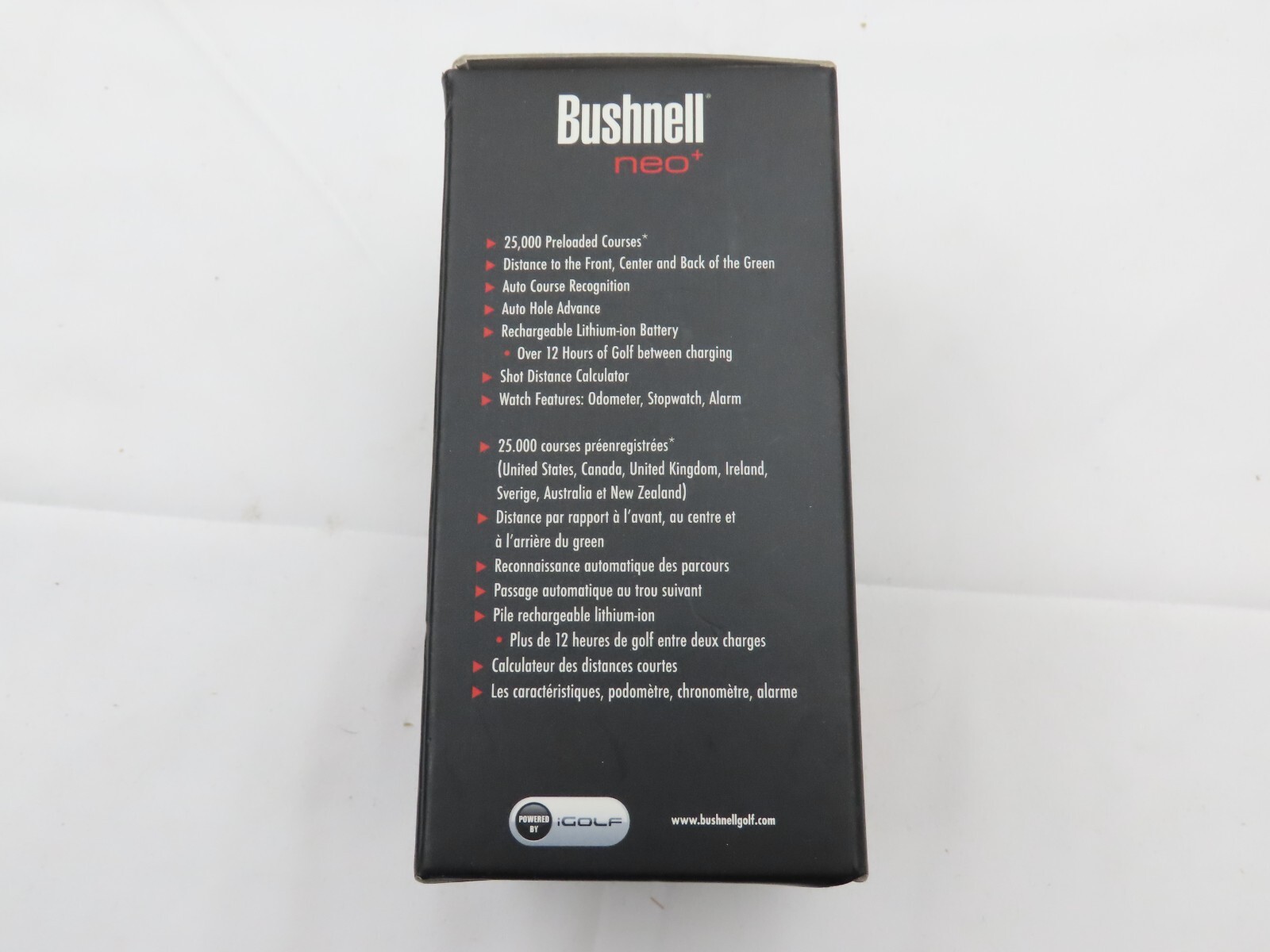 New Bushnell Golf Neo+ GPS Rangefinder Watch (White) New In The Box