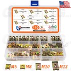 110Pc Car Screw Clip U Nut Clip Body Fender Bumper Retainer Gasket M6 M8 M10 M12