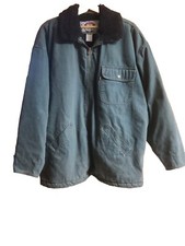 Levis Mens Very Heavy Coat Large Vintage Outer Green Inside Black Very Nice