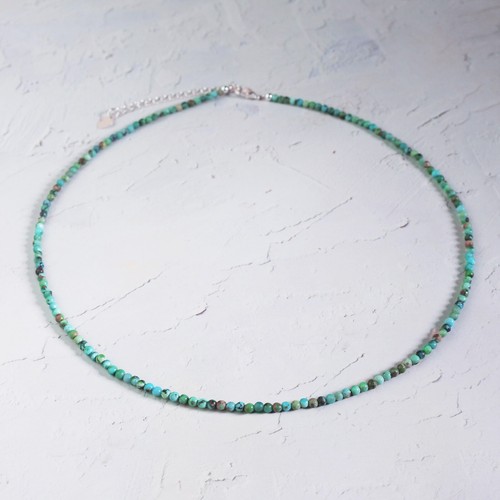 Turguoise Women's Necklace Minimalist Dainty Turguoise Gemstone Beaded Choker - Picture 4 of 5