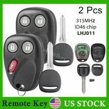 2 For 2003 2004 2005 2006 2007 Hummer H2 Remote Keyless Entry Key Fob + Key