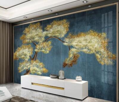 3D Yellow Branch 3564 Wallpaper Mural Paper Wall Print Indoor Murals CA Coco