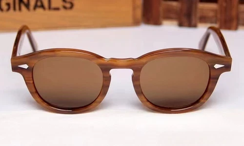 Moscot Lemtosh Sonnenbrille Damen Retro rundes Gestell braune Platte Sonnenbrille Herren - Bild 5 von 14