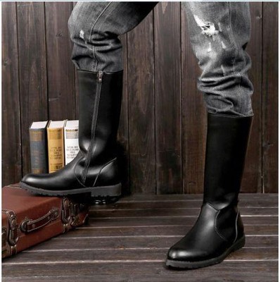 zipper combat boots mens