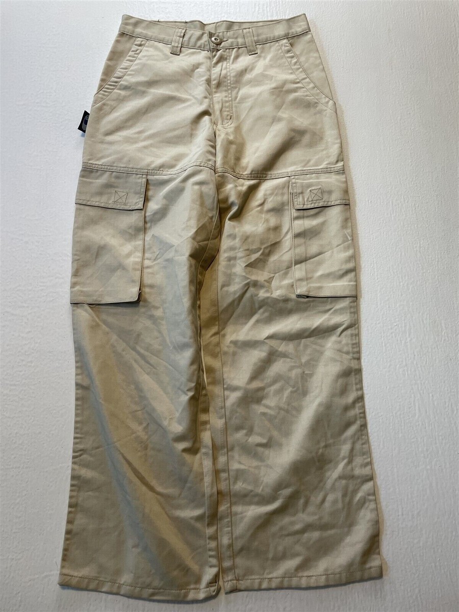 Vtg 90s Y2K Interstate Freestyle 28x30 Khaki Baggy Skater Cargo