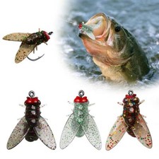 20X Fly Fishing Fish Lure with Hook Fishing Lure Bionic for Salmon, Trout N U2P9