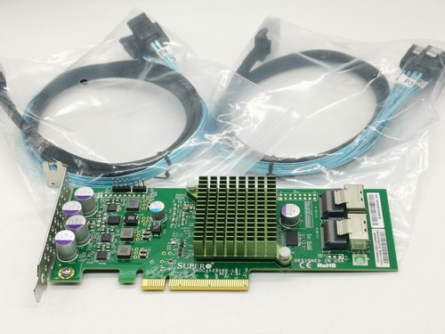 SuperMicro 9207-8I PCI-E 3.0 8 Ports IT Mode PCIe 6Gb/s + 2* SFF8087 SATA Cable - Picture 2 of 8