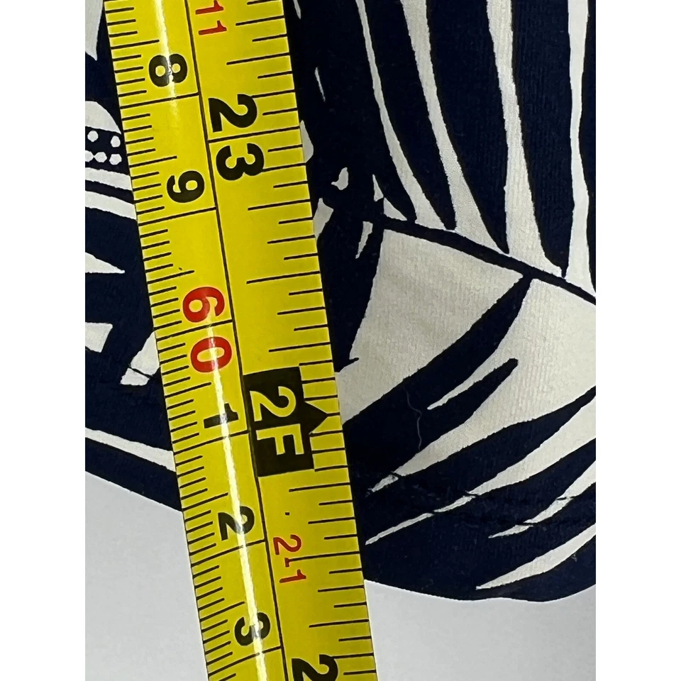 Top de natación Beach House Tankini estampado de palmeras tazas acolchadas negro blanco talla 14 Foto 3 de 4