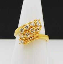 Sterling Silver Vermeil CZ Cocktail Ring