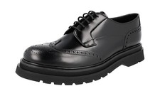 PRADA Leather Full Brogue Dress Shoes - 2EE307 - Black - NEW -  US 8 EU 41