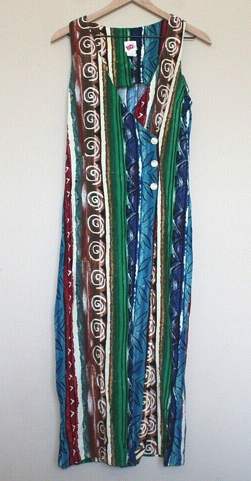 Vintage Jumper Overall Dress No Boundaries Y2K Stripe Wrap Size 12 14 Large
