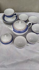 Servizio da Tè Danube Fine Porcelain 14 pz  Teiera  Zuccheriera piattini tazzine
