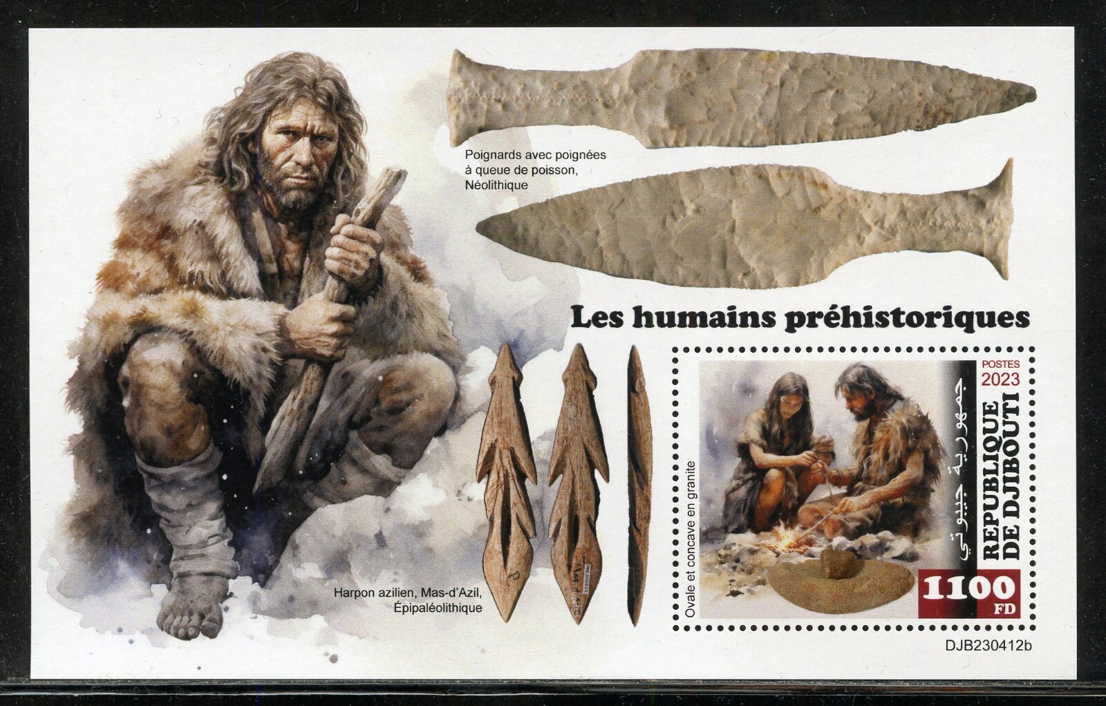 DJIBOUTI 2023 PREHISTORIC MAN SOUVENIR SHEET MINT NH