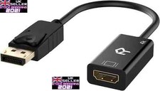 Rankie 4K DisplayPort to HDMI Adapter, DP Male to HDMI Female Converter Grade A