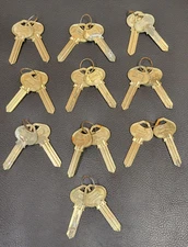 Russwin Blank Keys 10 Sets VTG 20 Blank Keys Total Key Back Says 27N 70 Loose