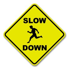 Slow Down Children At Play 16" Diamond Yellow Aluminum Road / Street Sign