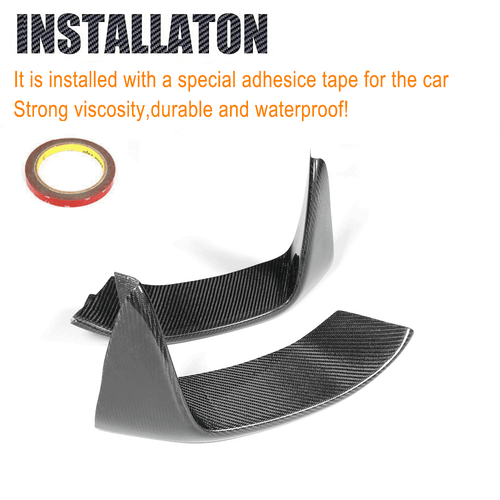 For BMW F80 M3 2015-2017 F82 M4 2014-2019 REAL Carbon Front Bumper Splitters - Picture 4 of 5