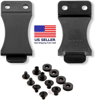 Kydex IWB Holster Belt Clip 1.5 or 1.75 inch + Hardware Screw Kit FOMI USA