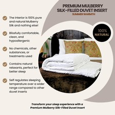 Mulberry Silk-Filled Duvet Insert. Summer. Premium. All Bed Sizes