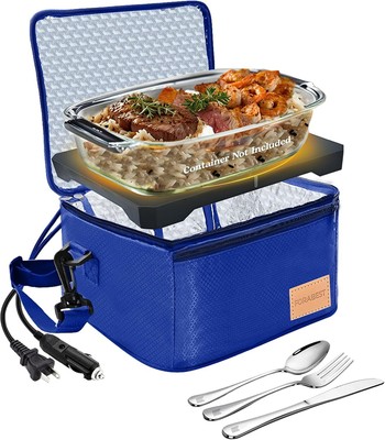FORABEST Portable Microwave Food Warmer   Fast 80W Mini Microwave Heating Lunch
