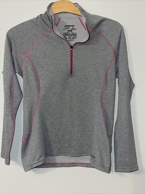 Patagonia 1/2 Zip Capilene 3 Midweight Base Layer Shirt Women's Size Small Gray