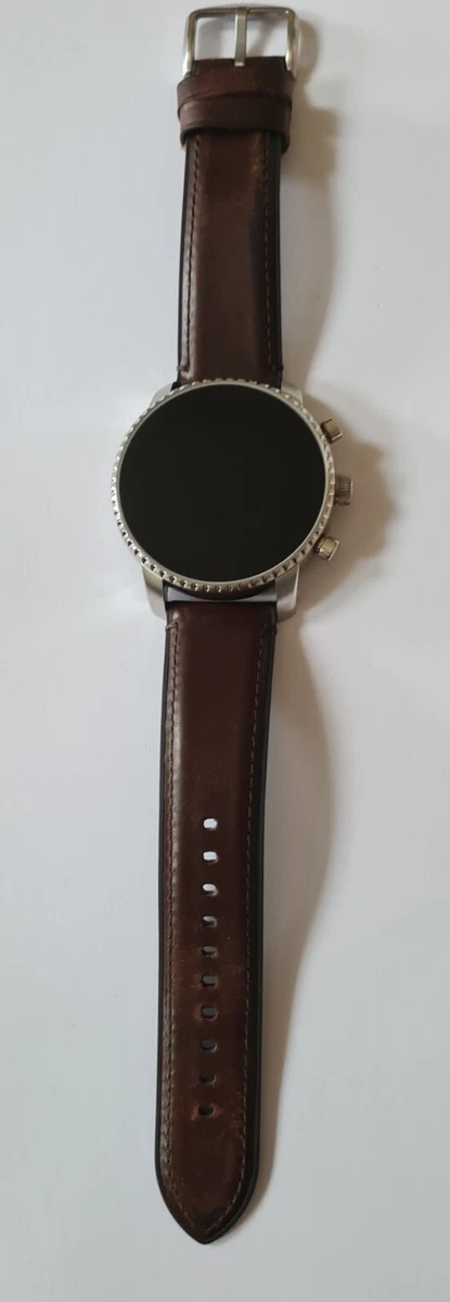 FOSSIL Q Explorist HR Gen 4 FTW4015 Smartwatch Silver Brown Leather