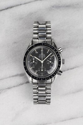 Omega Speedmaster Ref 3510 Automatic Chronograph Black Dial 39mm Case