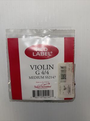 Super Sensitive Red Label Violin Singles one G 4/4 String Medium Gauge