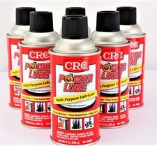 6 Pack CRC 05005 Power Lube General Multi Purpose Lubricant 9oz Can