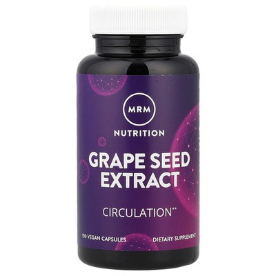 MRM Grape Seed Extract 120 mg 100 Vegan Capsules GMP Quality Assured, Vegan,