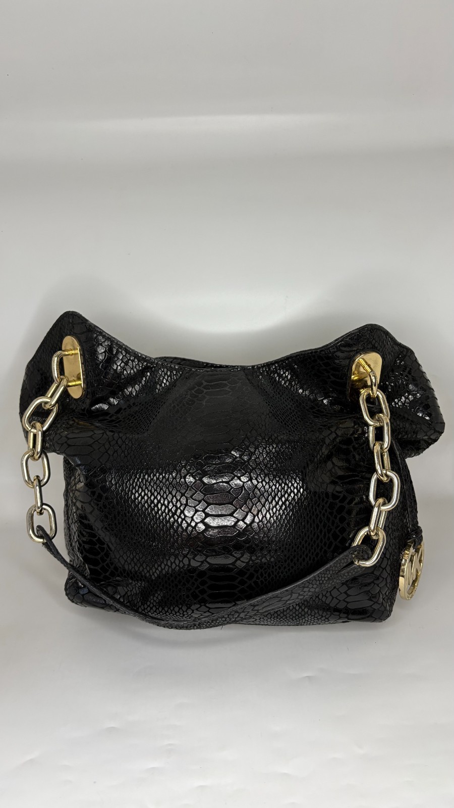 Michael Kors Python Embossed Leather Medium Lilly… - image 1