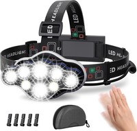 Stirnlampe LED Wiederaufladbar 18000 Lumen 8 Modi IPX4 Wasserdicht FüR Outdoor