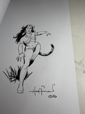 Mike Hoffman Original Sketch inside Tigress, The Pinup Gallery Collection.