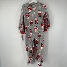 NWT 3T Santa Reindeer Footed Fleece 2 Sleepers Just One You By Carter's