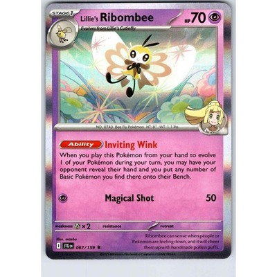 Lillie's Ribombee 67/159 Journey Together Pokemon Card Rare Holo NM TCG singles