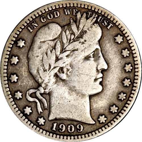 1909-P Barber Quarter