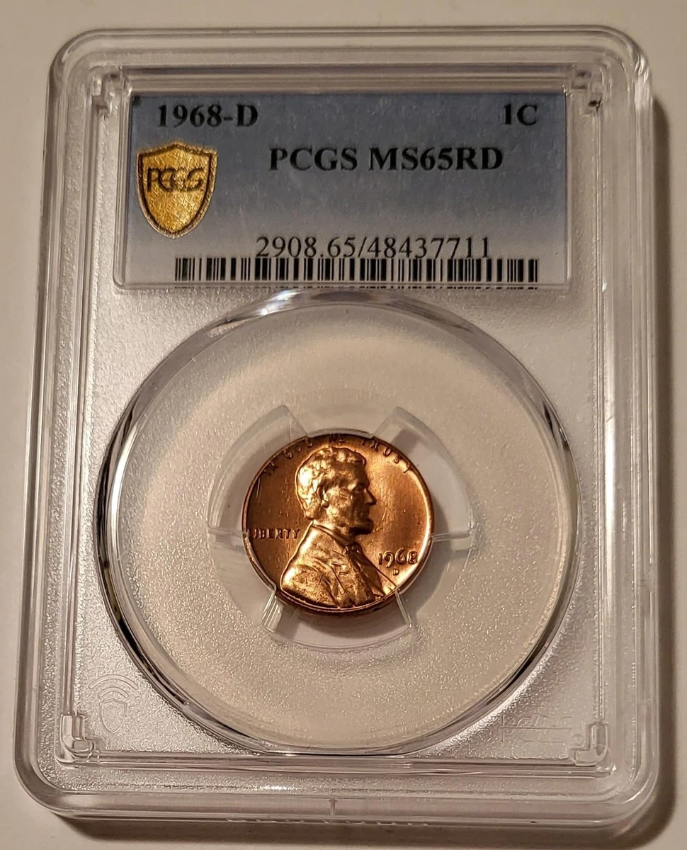 MS 65 Graded 1968 Lincoln Memorial Small Cents (1959-2008) for